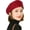 Red, variant on Women's Chic Lace Beret French Dress Beret Vintage Summer Fascinator Hats for Ladys