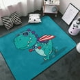 thumbnail image 3 of Shaggy Area Rug, Superhero Dinosaur Adventure Rugs for Living Room Bedroom Non Slip Door Mat Indoor Carpet Machine Washable Nursery Home Decor Floor Mats for Entryway 60x39in, 3 of 5
