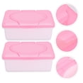 thumbnail image 3 of Eco-friendly Wipes Box Dispenser Wet Tissue Case Paper Container Desktop with Cover Pink Baby, 3 of 6