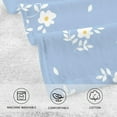 thumbnail image 4 of Dreamtimes Little White Flower Blue Cotton Towels Set 2 Pcs Absorbent Hand Towel Face Towels Kitchen Towels Bath Towels for Bathroom Laundry Room Kitchen 16 x 28 Inches, 4 of 7