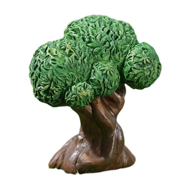 CSChome Tree Figurine High Simulation Tree Ornament: Fadeless Shatter proof with Hand crafted Miniature Design for Micro Landscapes