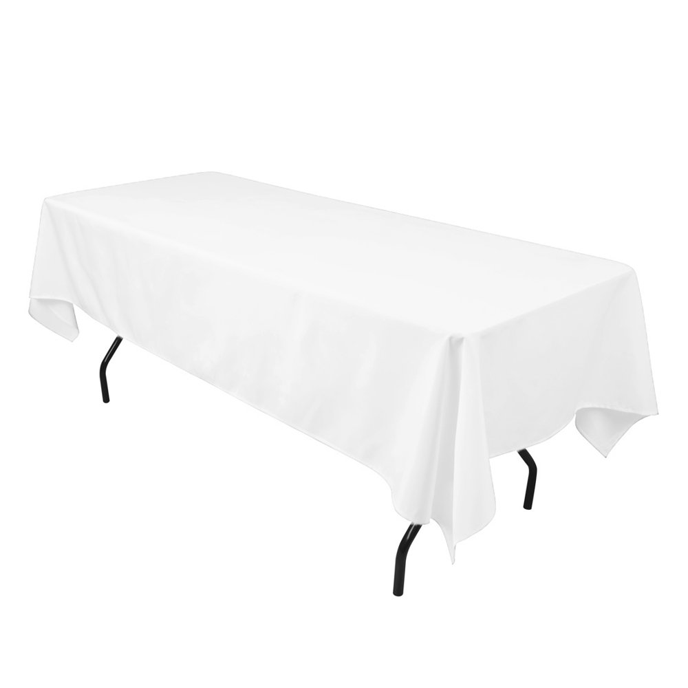 60 x 102 in. Rectangular Economy Polyester Tablecloth White Walmart