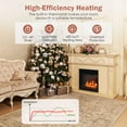 thumbnail image 3 of Pawverly 18-Inch Electric Fireplace Insert, 1400W Recessed Heater with 3 LED Flame Effects, Remote Control, 6H Timer & Realistic Log Set, Black, 3 of 9