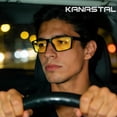 thumbnail image 4 of KANASTAL Yellow Blue Light Glasses Women Night Driving Glasses Men Anti Glare Computer Screen TV UV400 - Black Frame Yellow Lens, 4 of 6