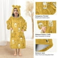 thumbnail image 4 of Wearable Blanket with Sleeves and Pocket Oversized Hooded Sweatshirt 3-14 YR Honey Jars and Bees Pattern M, 4 of 7
