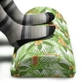 thumbnail image 3 of Spring Foot Rest, Tropical Palm Leaves with Hibiscus Flowers Aloha Flowers Jungle Foliage, Non-Slip Backing Adjustable Ergonomic Memory Foam Leg Support for Office, Fern Green and Rose, by Ambesonne, 3 of 5