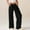Black, variant on Plus Size Lounge Pants for Women Solid Color Elastic Waist Sports Casual Pants with Side Pockets Back Pocket Loose Solid Color Lounge Trousers