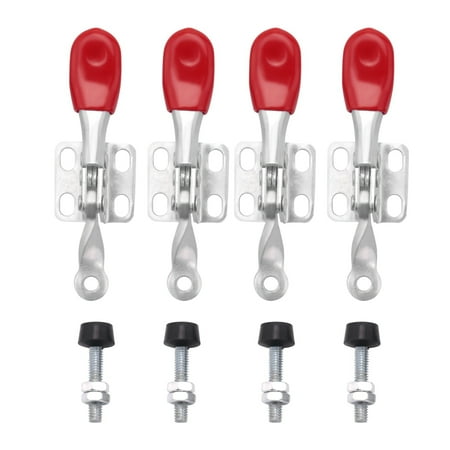 

4 PCS 60 Lbs Antislip Covered Hand Tool Toggle Clamp Horizontal Clamp 201A