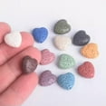 thumbnail image 5 of U8MO 10pcs Heart Shape 14x13mm Natural Volcano Lava Stone Loose Crafts Beads DIY Lot-Deep Blue, 5 of 6
