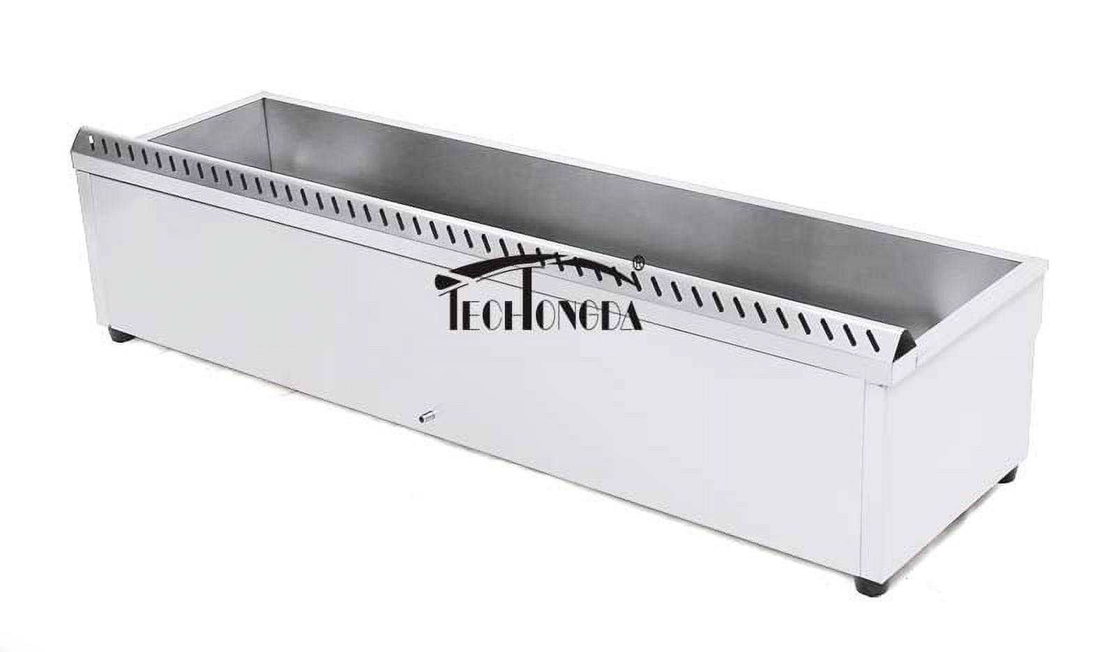 TECHTONGDA Propane Gas Food Soup Warmer Stove Bain Marie Commercial Canteen  Buffet Steam Heater with Regulator Valve 12''x8.7''x4'' Pan 2 Pan