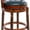 Blue, variant on Comfortable Cow Top Leather Upholstered Bar Stool with Swivel Function, Wooden Legs - Home Kitchen Counter Dining Room Restaurant - Study or Pub - 26
