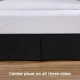 thumbnail image 6 of Tailored Bed Skirt - 18 inch Drop, Black, Queen Bedskirt with Split Corners (Available in 14 Colors) Blissford, 6 of 7