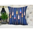 thumbnail image 2 of Simply Daisy, 16 x 16inch, Oar Numbers , Geometric Print Pillow, Navy, 2 of 2
