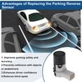 thumbnail image 4 of Sensores de estacionamiento de reversa Unique Bargains No.66200143462 para BMW E63 630i 04-07 para BMW E63 650i 05-10 Sensor de asistencia de estacionamiento negro 1 Pc, 4 of 6