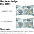 thumbnail image 4 of Nautical Coastal Pillow Covers 12X20 in Beach Ocean Themed Decorative Lumbar Bed Pillow Cases Set of 2 Starfish Seashell Throw Pillows Home Decor for Living Room Bedroom Bed Cushion Outdoor, 4 of 6