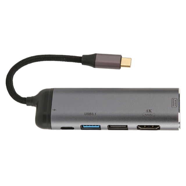 Adaptador multifunción tipo C, estación de acoplamiento tipo C Hub tipo C Estación de acoplamiento todo en uno de alta capacidad
