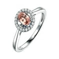 thumbnail image 2 of Affordable 1.25 Carat Morganite and Diamond Engagement Ring in 14k White Gold affordable morganite and diamond engagement ring, 2 of 2