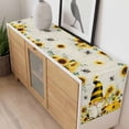 thumbnail image 4 of Sunflower Table Runner - 48 Inch Long, Kitchen Dining Table Runner Dresser Scarves, Gnomes Flower Bee Eucalyptus Leaves Farmhouse Farmhouse Decor for Coffee Tables Wedding Party Banquet, 4 of 8