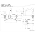 thumbnail image 3 of Kingston Brass KS2978CFL 8 in. Widespread Bathroom Faucet, Brushed Nickel, 3 of 3