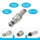 thumbnail image 5 of Conector de aviación Uxcell GX12 2 pines 12 mm plata macho hembra conector de panel de acoplamiento 5 paquetes, 3 pines, 5 of 7