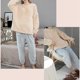 thumbnail image 4 of Conjunto de suave de 2 piezas para mujer, pantalones de jersey, ropa de dormir cálida de felpa, forro suave Yuyangstore Pijamas de invierno para mujer, 4 of 8