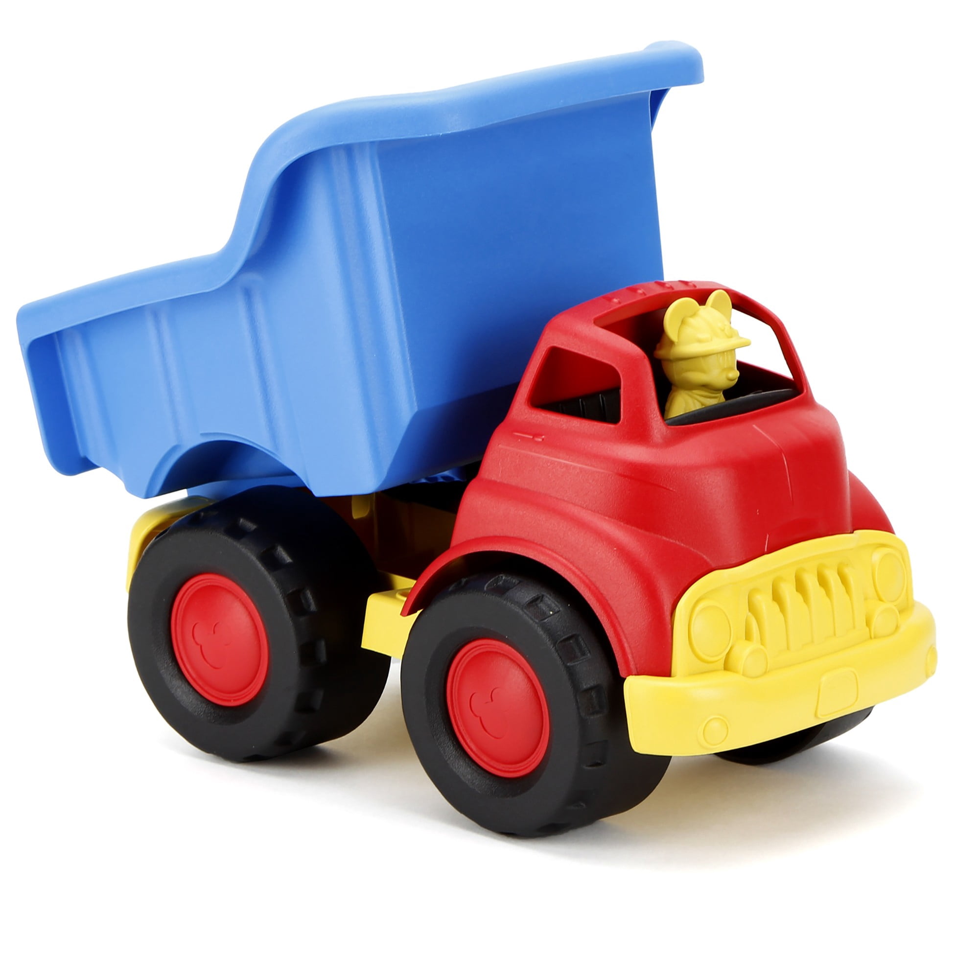 Green Toys: Disney Baby - Mickey Mouse Dump Truck - Red & Blue - Pretend Play Vehicle, Recycled Plastic, Transporter Toy, Kids & Toddler Ages 6 Mo+