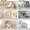 thumbnail image 4 of 11 in 1 Toddler Slide, Kids Indoor Slide for Toddlers 1-3 Years Old, Pipleo Toddler Indoor Playground with Drawing Board, Ring Toss, Basketball Hoop and Storage, 4 of 8