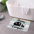 thumbnail image 3 of FJPT Happy Camper Non Slip Flannel Polyester Floor Mat For Bathroom Kitchen Bedroom Decor 31.5x19.7 inch, 3 of 5