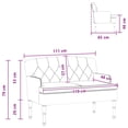 thumbnail image 2 of vidaXL Loveseat with button tufted Black 43.70 x 25.59 x 31.10 in, 2 of 5