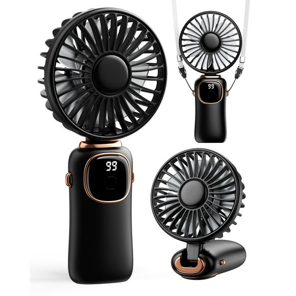 Ventilador portátil ColdSky 3 en 1 con batería de 4000 mAh, color negro