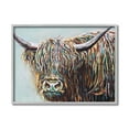 thumbnail image 3 of Stupell Industries Whimsical Rainbow Hair Woolly Highland Cattle Portrait Grey Framed, 11 x 14, Design by Carolee Vitaletti, 3 of 5