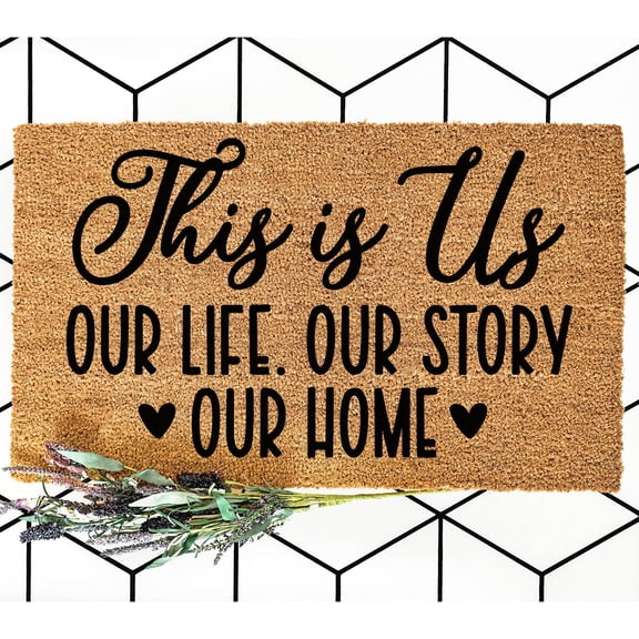 Doormat This Is Us, Our Life. Our Story. Our Home Welcome Mat Outdoor (18" x 30") #5663