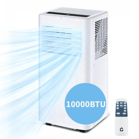 Aprafie 10000 BTU Portable Air Conditioner, 3-in-1 Standing AC Unit with Cools, Dehumidifies & Fans, Cools up to 282-420 Sq.ft, 115V, White