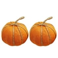 thumbnail image 2 of 2 Piezas De Calabazas Artificiales De Tela A Cuadros, Calabazas De Arpillera Para Festivales, Calabazas De Arpillera Para Halloween, Para Bodas De Otoño, Acción De Gracias Y Decoración De Halloween, 2 of 4