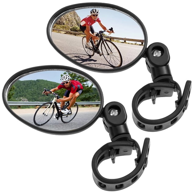 Bike Mirror 2Pcs Bike Rear View Mirrors Breakage-Proof Adjustable Bicycle Mirrors 360° Rotation Bicycle Handlebar Rearvi