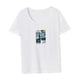 thumbnail image 4 of Camiseta para mujer, disfraz de verano, camisa informal simple con cuello redondo para uso diario y viajes SG, 4 of 7