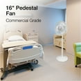 thumbnail image 2 of Air King 16" Commercial Grade Oscillating Pedestal Fan with 3 Speeds, 52"H, White, 9126, 2 of 13