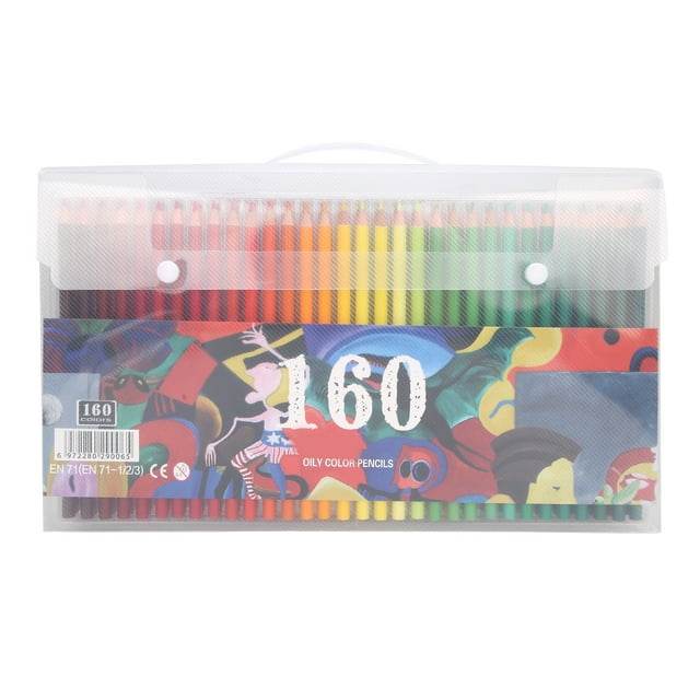 Juego de 160 lápices de colores a base de aceite, lápices de dibujo suaves y multicolores para artistas.