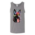 thumbnail image 2 of Wild Bobby Dean Russo German Shepherd Dog Lover Men Graphic Tank Top, Heather Grey, Large, 2 of 5