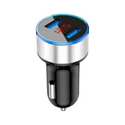 Chmadoxn 2 USB Car QC3.0 Charger Digital Display Aluminum Alloy Shells5V 3.1A Car Mobile Phone Fast Charge Charger adapter adapter