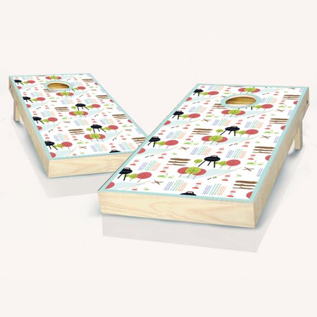 Skip's Garage Casual Outdoors Solid Wood Cornhole Board Set
