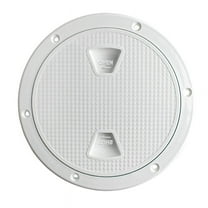 Circular Non Inspection Hatch-Boat Hatch Deck Plate with Detachable Cover for RV Marine Boat Kayaks-4Inch White