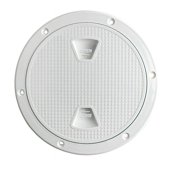 Circular Non Inspection Hatch-Boat Hatch Deck Plate with Detachable Cover for RV Marine Boat Kayaks-4Inch White