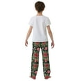 thumbnail image 4 of FORMRS Boys Pajama Pants with Pockets Size 9-10Y Kids Lounge Sleep Bottoms, Black Christmas Holly, 4 of 8