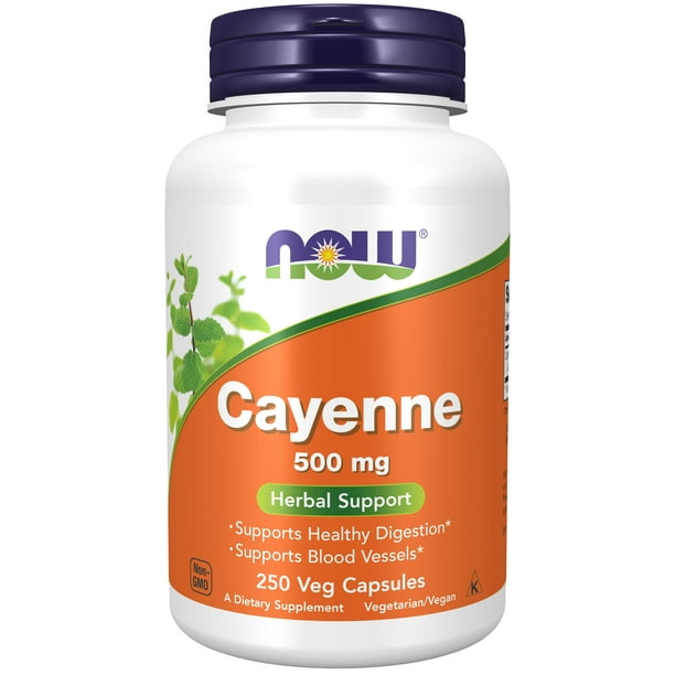 NOW Supplements, Cayenne (Capsicum annuum) 500 mg, Herbal Support, 250