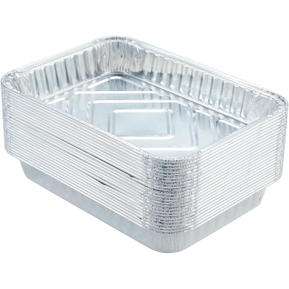 30Pack 6415 Drip Pans Compatible with Weber Grills Spirit Gas Grills, Q Grills, Genesis and Genesis II LX 200 300 Series,Disposable Aluminum Foil BBQ Grease Trays, 8.5 x 6 Inch