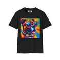 thumbnail image 4 of Boxer with Bow Tie Pop Art Unisex Softstyle T-Shirt, 4 of 10