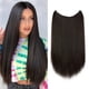 thumbnail image 5 of Nvzi Extensiones de cabello liso de una sola pieza, peluca de 35,5 cm de largo con diseño de hilo invisible, apta para cabello rizado o liso, peluca multifuncional para peinar, estilo 05, 1 pieza., 5 of 5