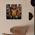 thumbnail image 4 of 14 Inch Wall Clock Battery Operated Square Clock Decorative for Office, Kitchen, Outdoor, Living Room，Tiger Trees Pattern, 4 of 4