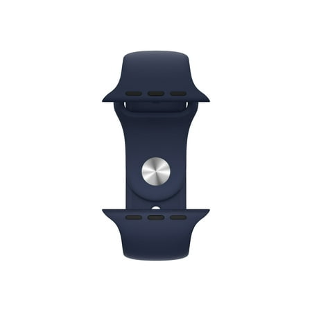 Apple Watch Series 6 GPS + Cellular, 44mm Gold Stainless Steel Case with Deep Navy Sport Band - Regular